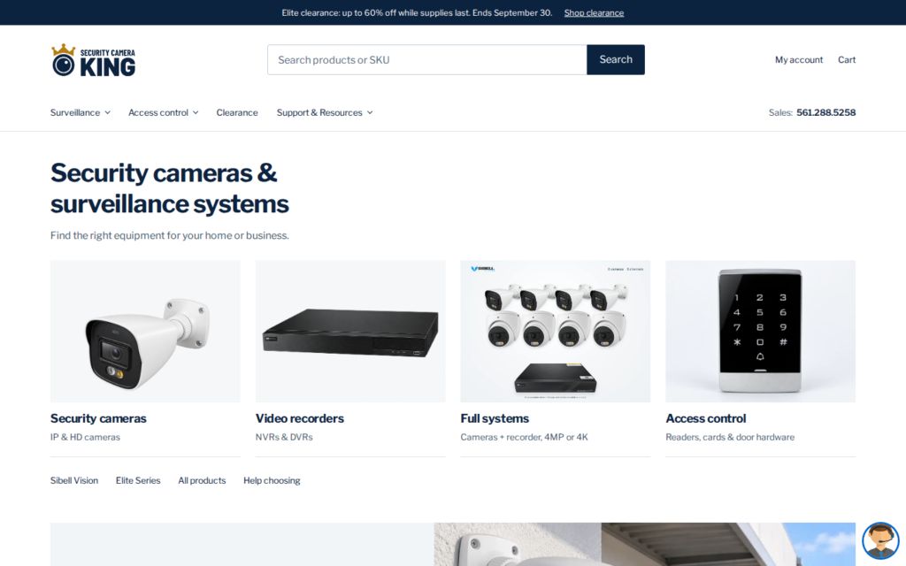 Security Camera King website